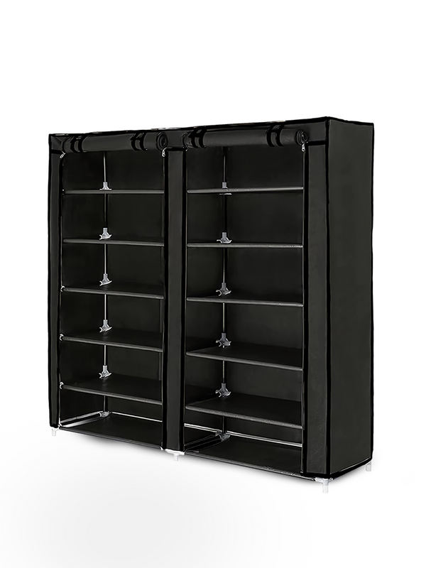 Zapatero con cubierta de tela